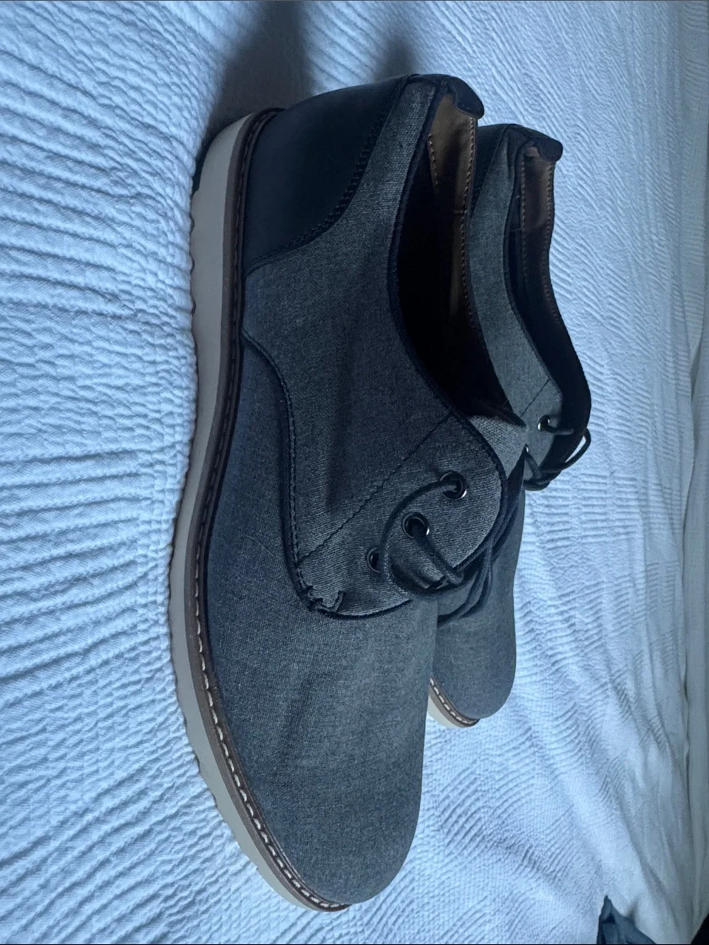 Men's Grey Lace-Up Derby Oxfords